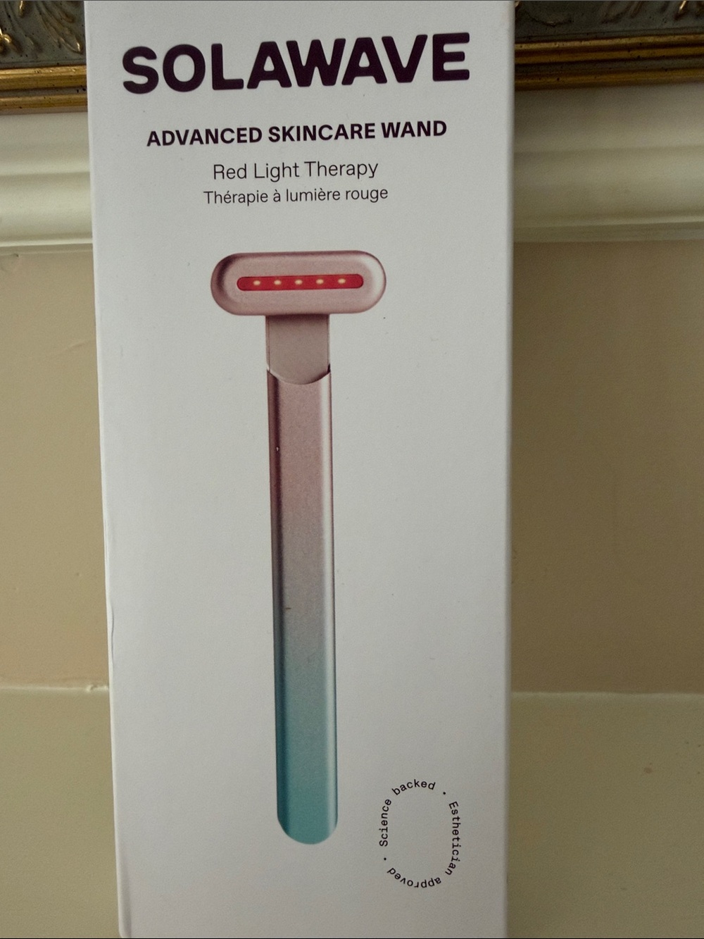 Solawave Advanced Red Light Therapy Wand in Rose Gradient